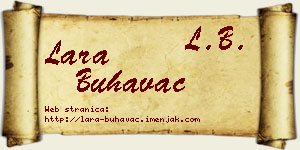 Lara Buhavac vizit kartica